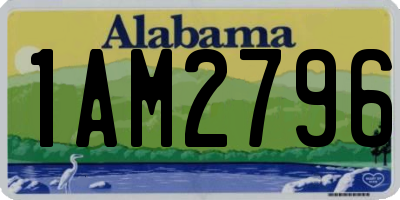 AL license plate 1AM2796