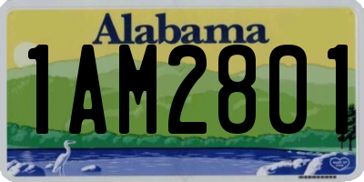 AL license plate 1AM2801
