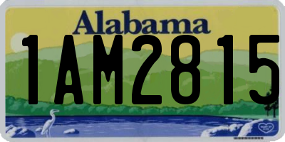 AL license plate 1AM2815