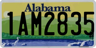 AL license plate 1AM2835