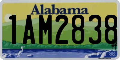 AL license plate 1AM2838