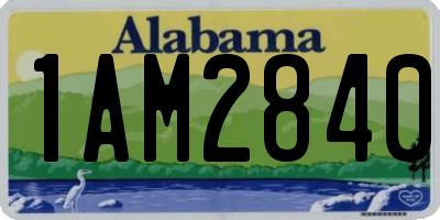 AL license plate 1AM2840