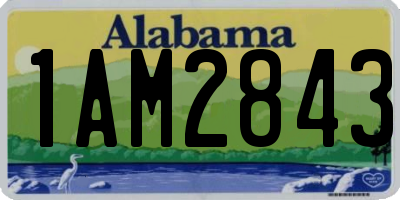 AL license plate 1AM2843