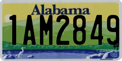 AL license plate 1AM2849