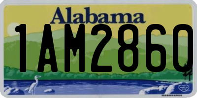 AL license plate 1AM2860