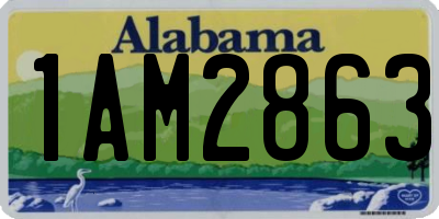 AL license plate 1AM2863