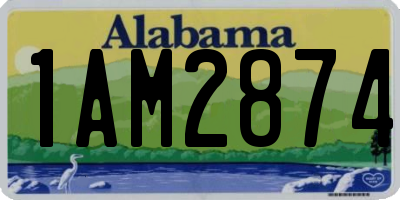 AL license plate 1AM2874