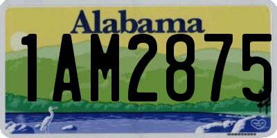 AL license plate 1AM2875
