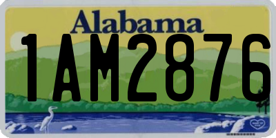 AL license plate 1AM2876