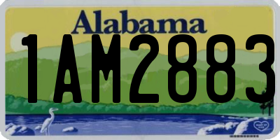AL license plate 1AM2883
