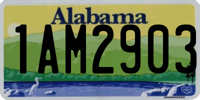 AL license plate 1AM2903