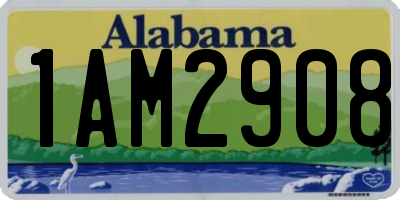AL license plate 1AM2908