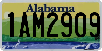 AL license plate 1AM2909
