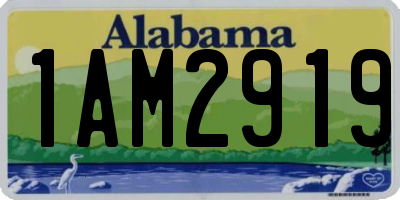 AL license plate 1AM2919