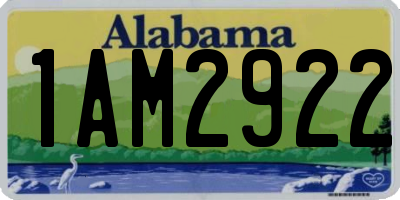 AL license plate 1AM2922