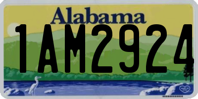 AL license plate 1AM2924