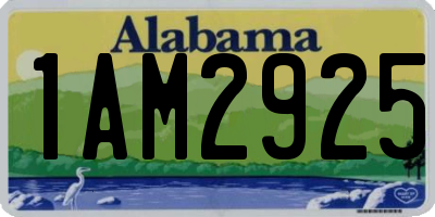 AL license plate 1AM2925