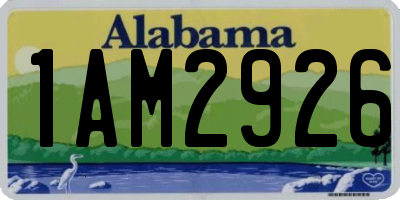 AL license plate 1AM2926