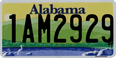 AL license plate 1AM2929