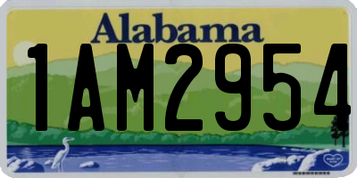 AL license plate 1AM2954