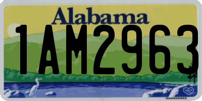 AL license plate 1AM2963