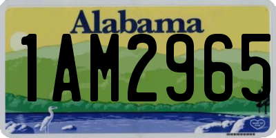 AL license plate 1AM2965