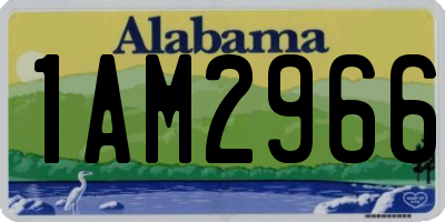 AL license plate 1AM2966