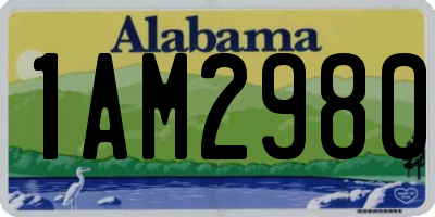 AL license plate 1AM2980