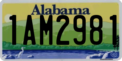 AL license plate 1AM2981