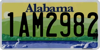 AL license plate 1AM2982