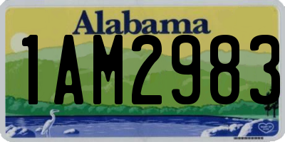 AL license plate 1AM2983