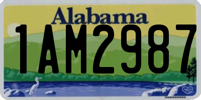 AL license plate 1AM2987