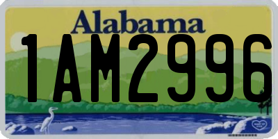 AL license plate 1AM2996
