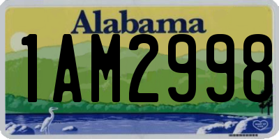 AL license plate 1AM2998