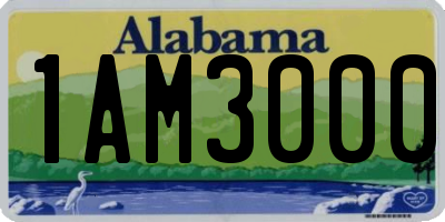 AL license plate 1AM3000