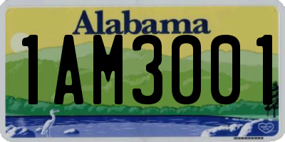 AL license plate 1AM3001
