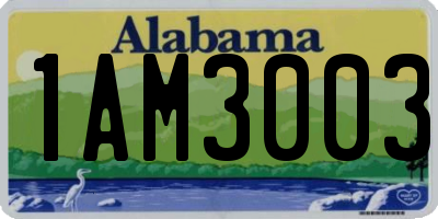 AL license plate 1AM3003