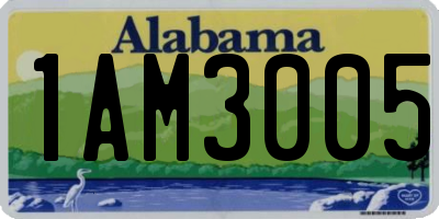 AL license plate 1AM3005
