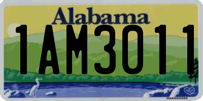 AL license plate 1AM3011
