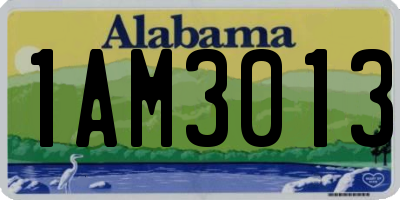 AL license plate 1AM3013