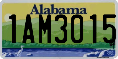 AL license plate 1AM3015