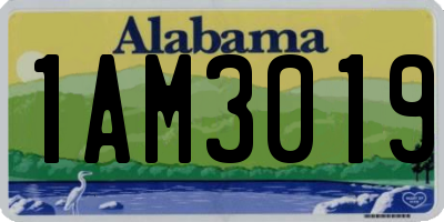 AL license plate 1AM3019
