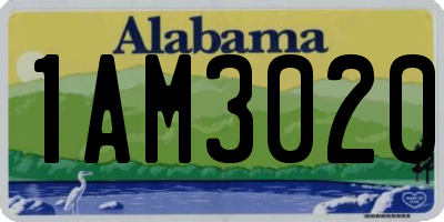 AL license plate 1AM3020