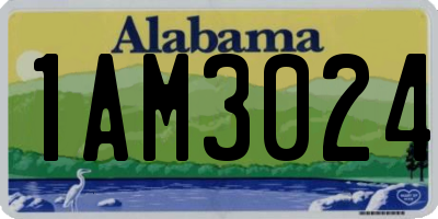 AL license plate 1AM3024