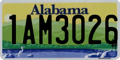AL license plate 1AM3026