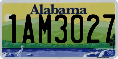 AL license plate 1AM3027