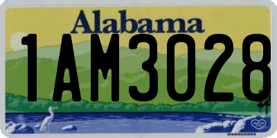 AL license plate 1AM3028