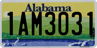 AL license plate 1AM3031