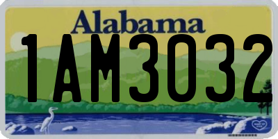 AL license plate 1AM3032