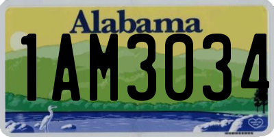 AL license plate 1AM3034